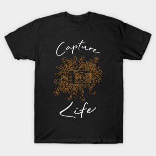 Capture life lettering with doodle camera. T-Shirt